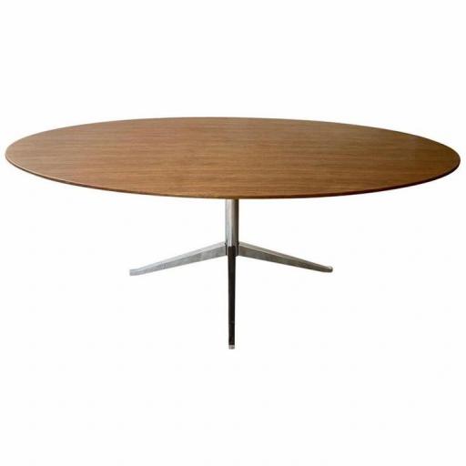Florence Knoll Oval Dining Table Walnut