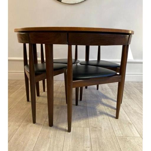 Chair Dining Set Roundette Hans Olsen, Round Dining Table With Chairs That Fit Underneath