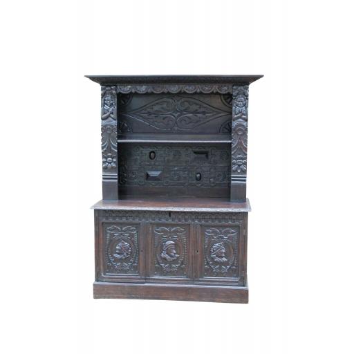 Superb Antique 19th Century Carved Oak Dresser - SOLD