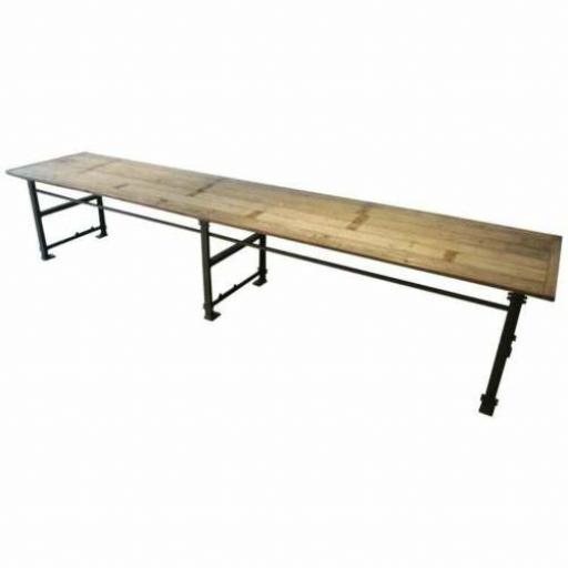 Large dining table reclaimed wood industrial base Handmade One Of A Kind - SOLD