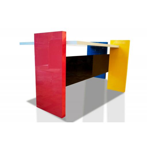 1980s "Hommage a Mondrian" Desk by Danilo Silvestrin for Rosenthal Einrichtung