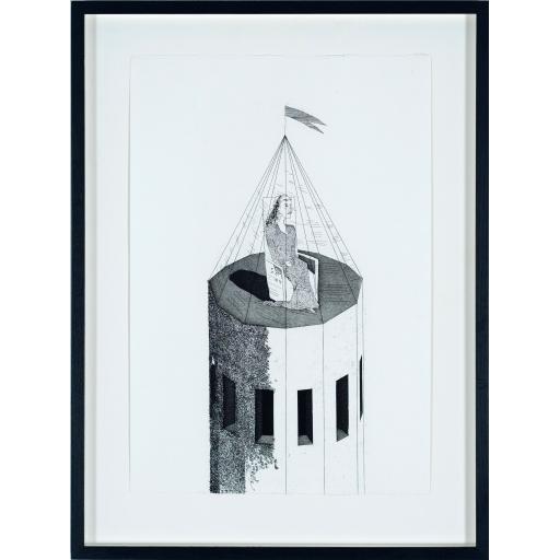 1970 Original Etching 'The Princess in the Tower' by David Hockney