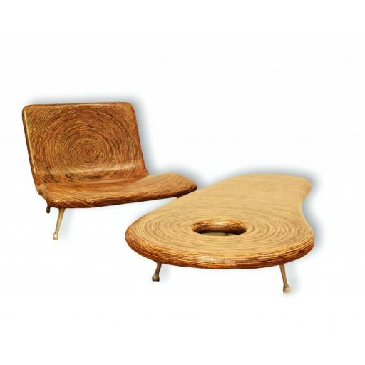 Armchair & Table Set by A. Clayton Tugonon for SNUG, 2000s