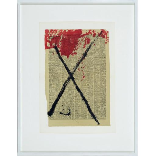 1968 Original Lithograph "Newspaper" by Antoni Tapes