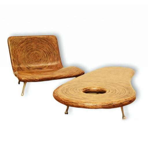 Armchair & Table Set by A. Clayton Tugonon for SNUG, 2000s - SOLD