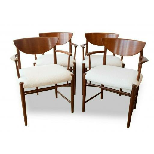 Set of 4 1950s Danish Boucle Chairs by Peter Hvidt & Orla Molgaard- SOLD