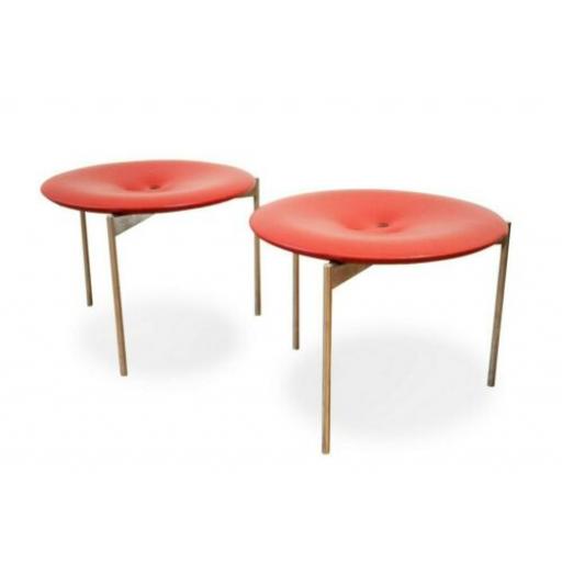 Pair of vintage stools by Uno & Osten Kristiansson for Luxus, 1960s, Sweden