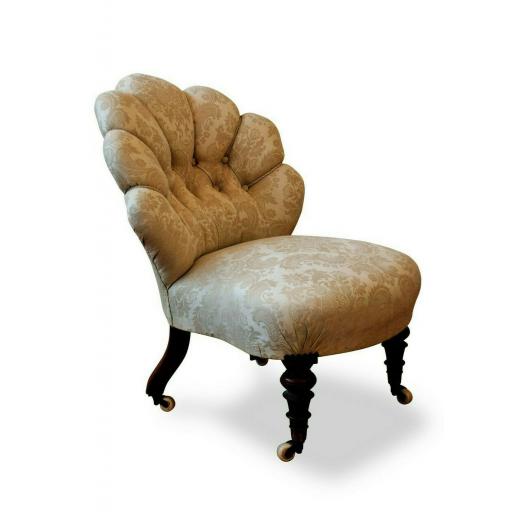 Antique Victorian Shell Back Chair in Original Upholstery - SOLD