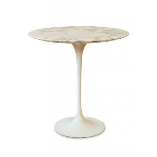 Tulip Side Table by Eero Saarinen for Knoll with Arabescato Marble Top