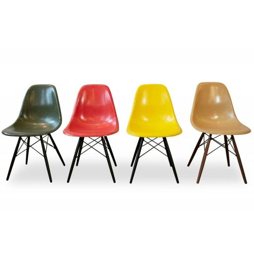 Set of 8 1960's Fibreglass Chairs by Charles and Ray Eames for Herman Miller - SOLD