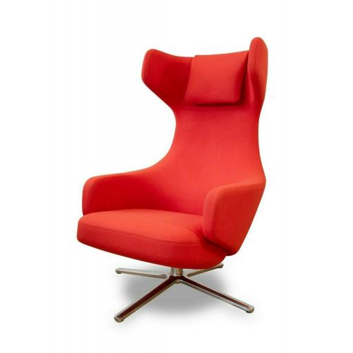 Vitra Grand Repos Red Lounge Chair by Antonio Citterio - SOLD
