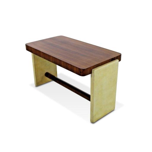 Art Deco Rosewood and Parchment Side Table, c.1930