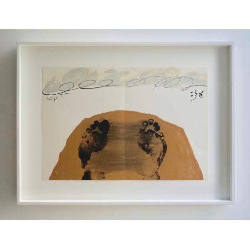 1972 Lithograph 'Feet' by Antoni Tapies