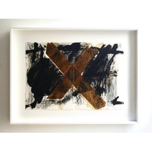 1972 Lithograph 'X' by Antoni Tapies