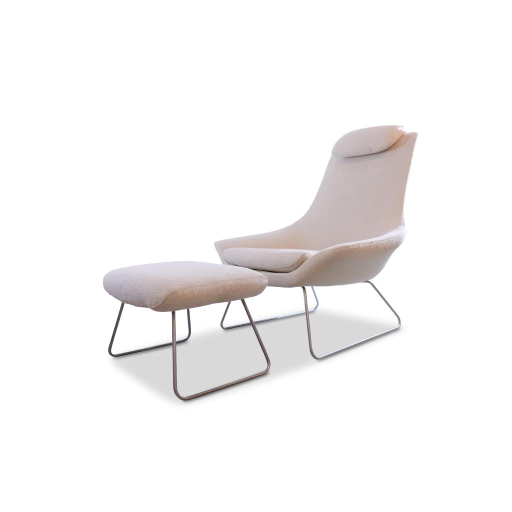 Flow Armchair and Footstool by Tom Lloyd and Luke Pearson for Walter Knoll