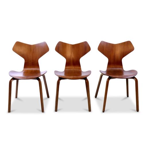 Set of 6 Grand Prix 3130 chairs, Arne Jacobsen, Fritz Hansen, 1950s - SOLD