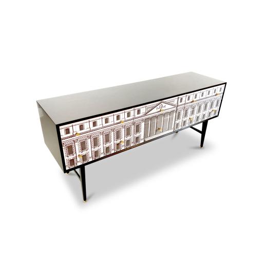 Vintage 1950s Italian Sideboard / Crendenza Fornasetti Style, 1950s - SOLD