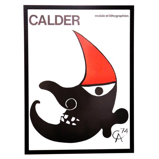 Vintage Alexander Calder, Mobile et Lithographies, framed poster, 1974