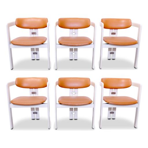 Augusto Savini for Pozzi Set of Six 'Pamplona' Dining Chairs, Italian 1960s