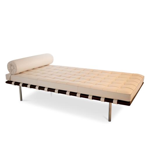 Barcelona Day Bed by Mies van der Rohe for Knoll Studio Cream Leather