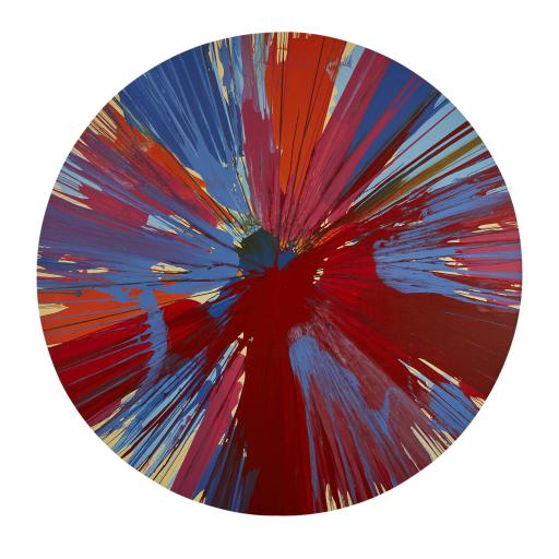 After Damien Hirst - Large 5 foot spin painting
