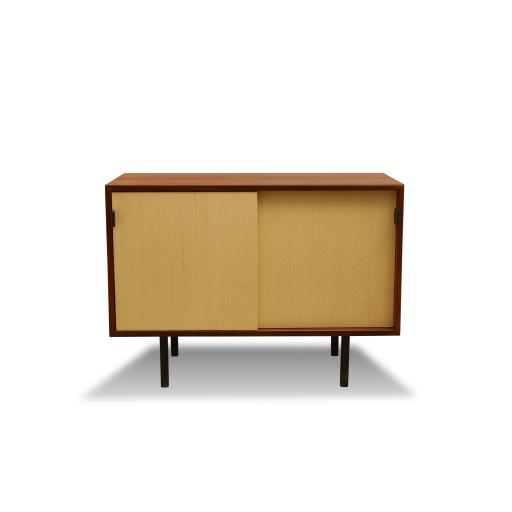 Florence Knoll seagrass two door cabinet for Knoll international, 1960's