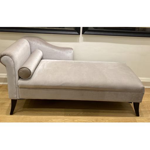 Jan Cavlle Chaise Lounge In Silver Upholstery