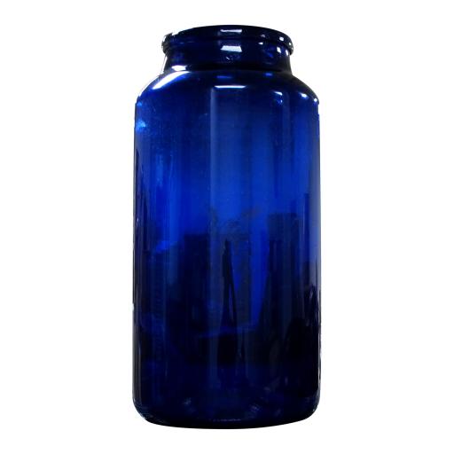 EARLY 20TH CENTURY LARGE BRISTOL BLUE GLASS FLOOR VASE, ENGLISH