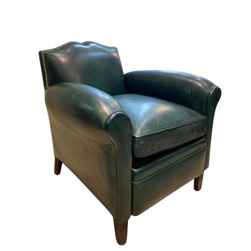 Dark Green Antique Style Club Chair