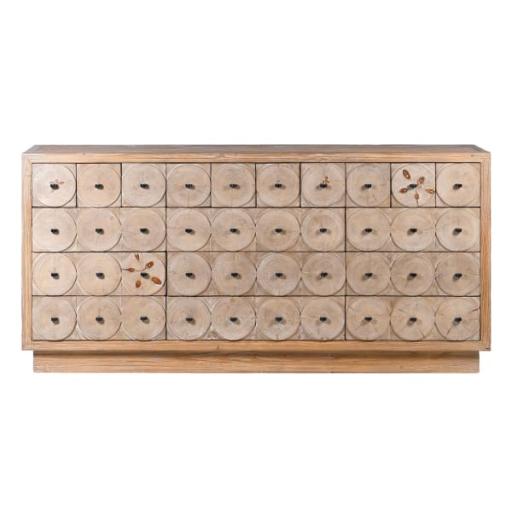 Reclaimed Pine Circles Multi-drawer Sideboard