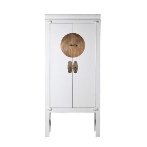 Ming White Tall 2 Door Cabinet