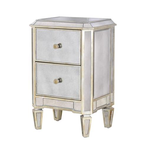 Venetian Style Two Drawer Bedside Table