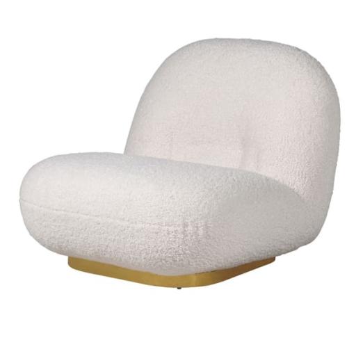 Vico Boucle & Gold Base Accent Chair