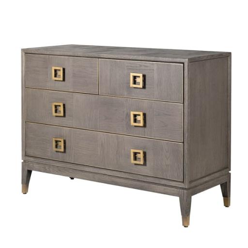 Saturn Square Gold Chest Of Drawers