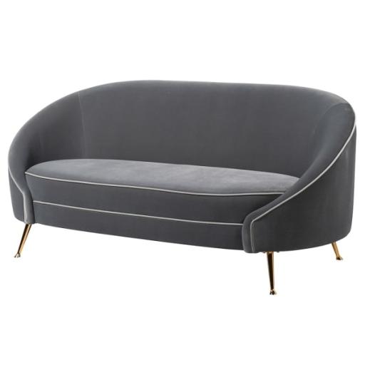 Slate Grey Curve Sofa