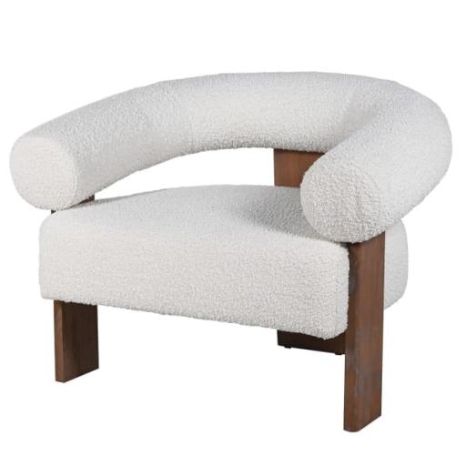 Scarpa Cream Boucle Curve Chair