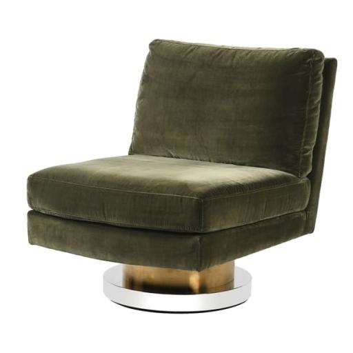 Giafranco Green Swivel Chair