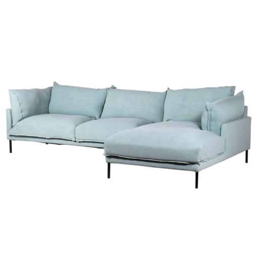 Sea Glass Blue Corner Sofa