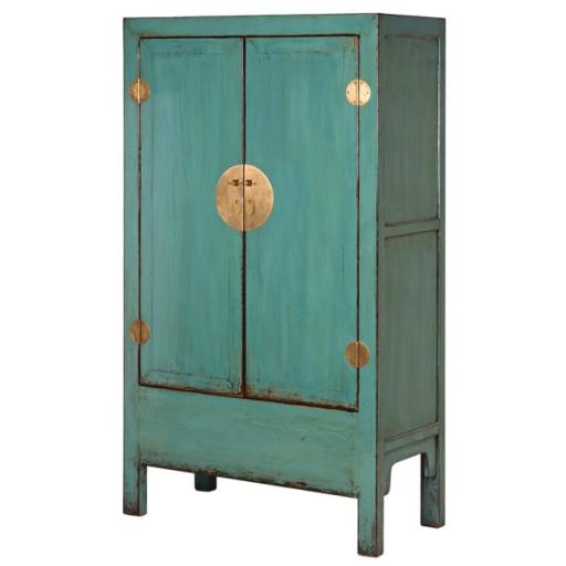 Chen Turquoise Two Door Cabinet