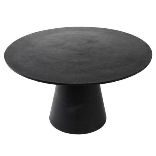 Alus Industrial Black Round Dining Table