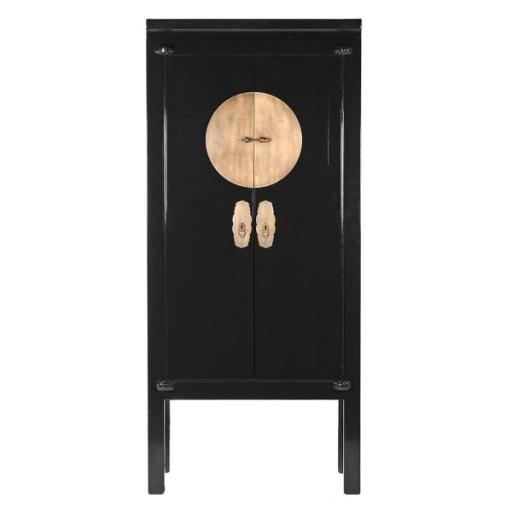 Ming Black Tall Two Door Cabinet
