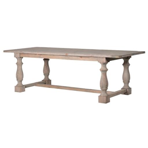 Reclaimed Turned Leg Refectory Dining Table