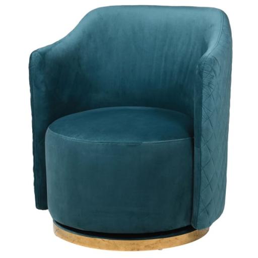 Alessio Teal Swivel Chair