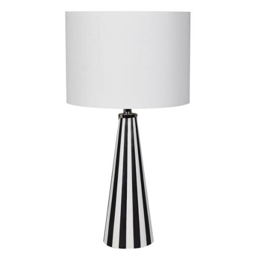 Bone Inlay Table Lamp With Linen Shade