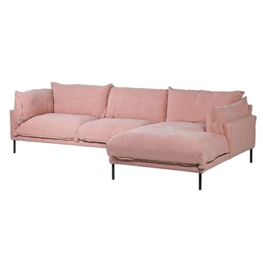 Pink Corner Sofa & Chaise