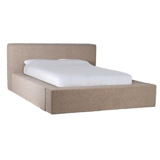 Stone Boucle 5ft King-size Bed
