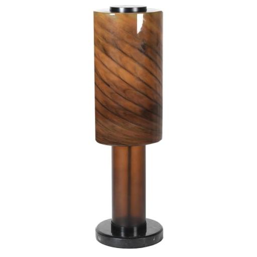 Brown Glass Marble Murano Effect Table Lamp