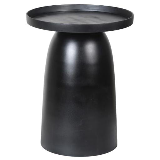 Jude Black Tall Round Metal Side Table
