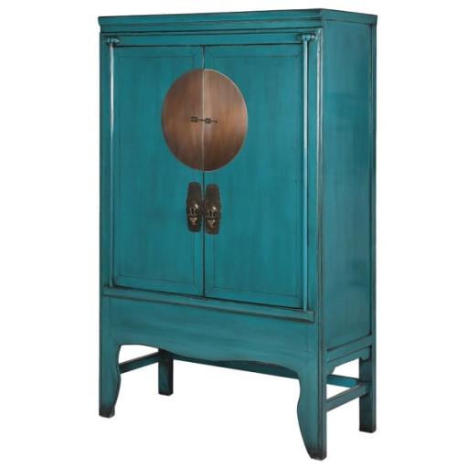 Chen Blue 2 Door Cabinet