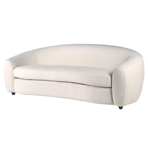 Ivory Boucle Three Seater Sofa